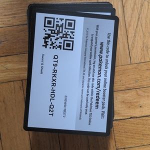 108 pokemon QR Code cards